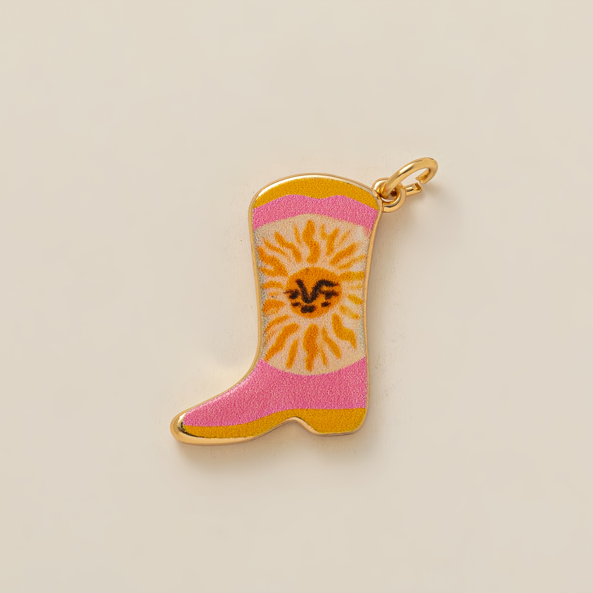 Bohemian Handmade Enamel Flower Pendant Necklace, Heart-Shaped Design